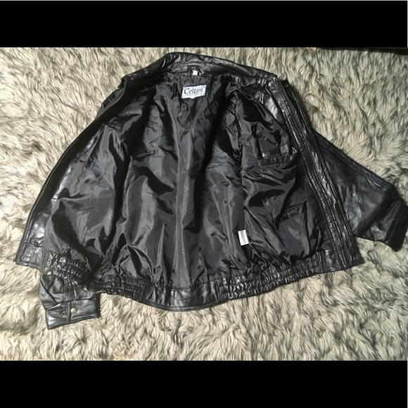 Cellini Vintage Genuine Leather Bomber Jacket - Picture 3 of 10